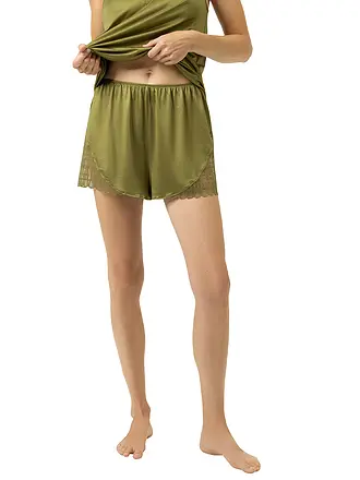 MEY | Pyjamashorts TEMPTATION golden fern | olive